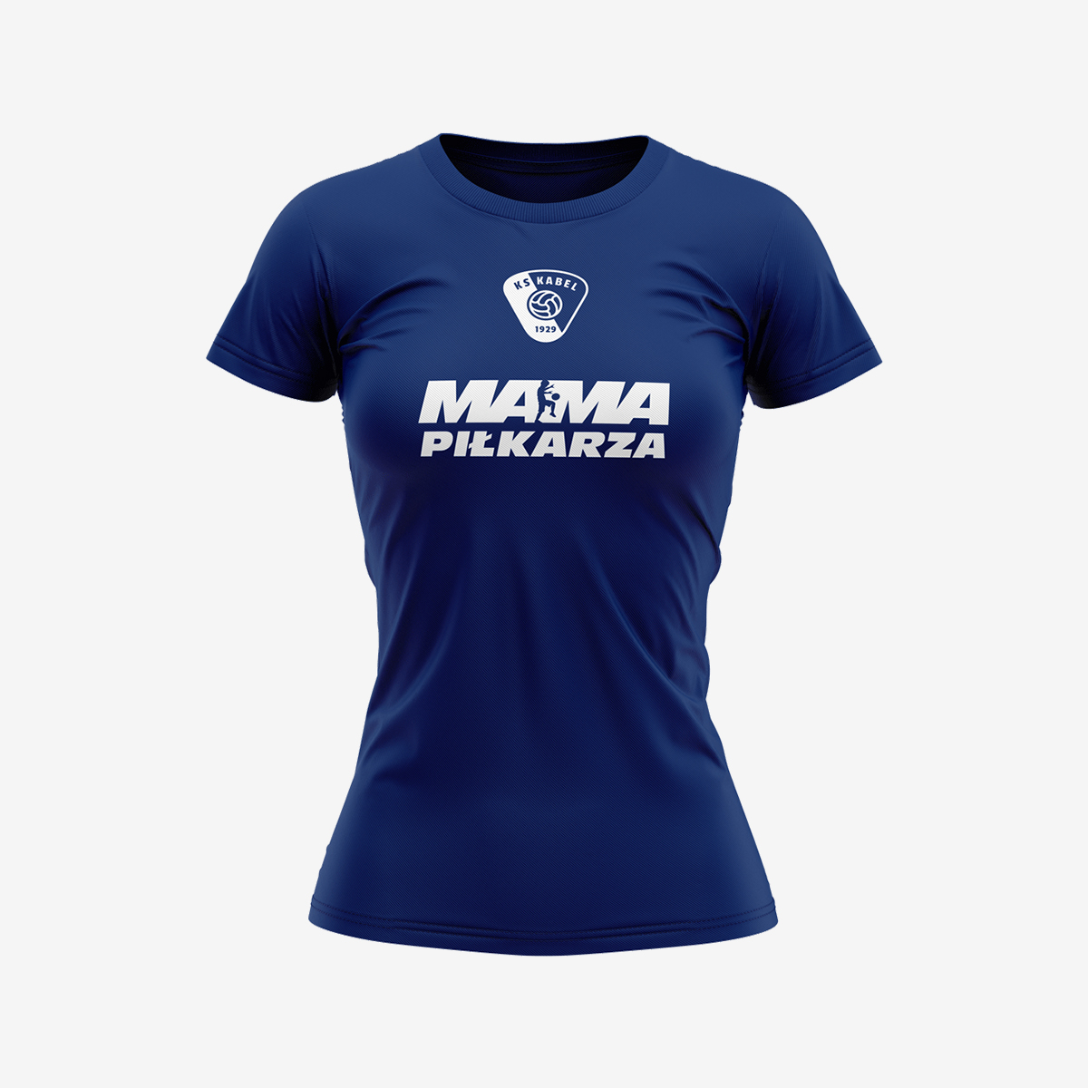 Granatowy t-shirt mama piłkarza