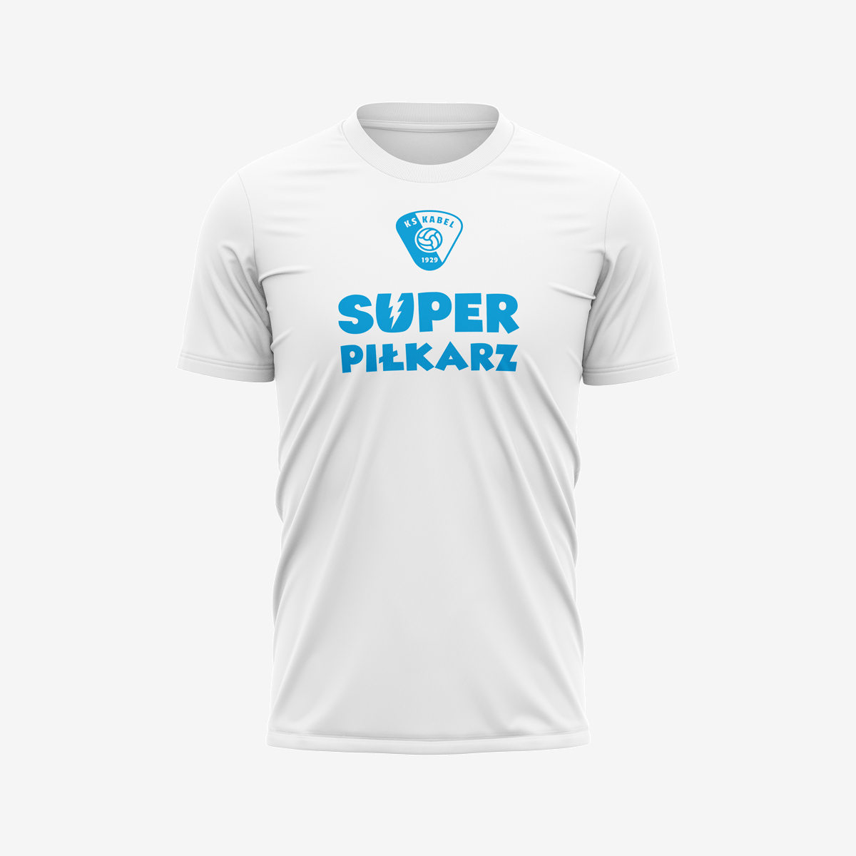 Biały t-shirt super piłkarz