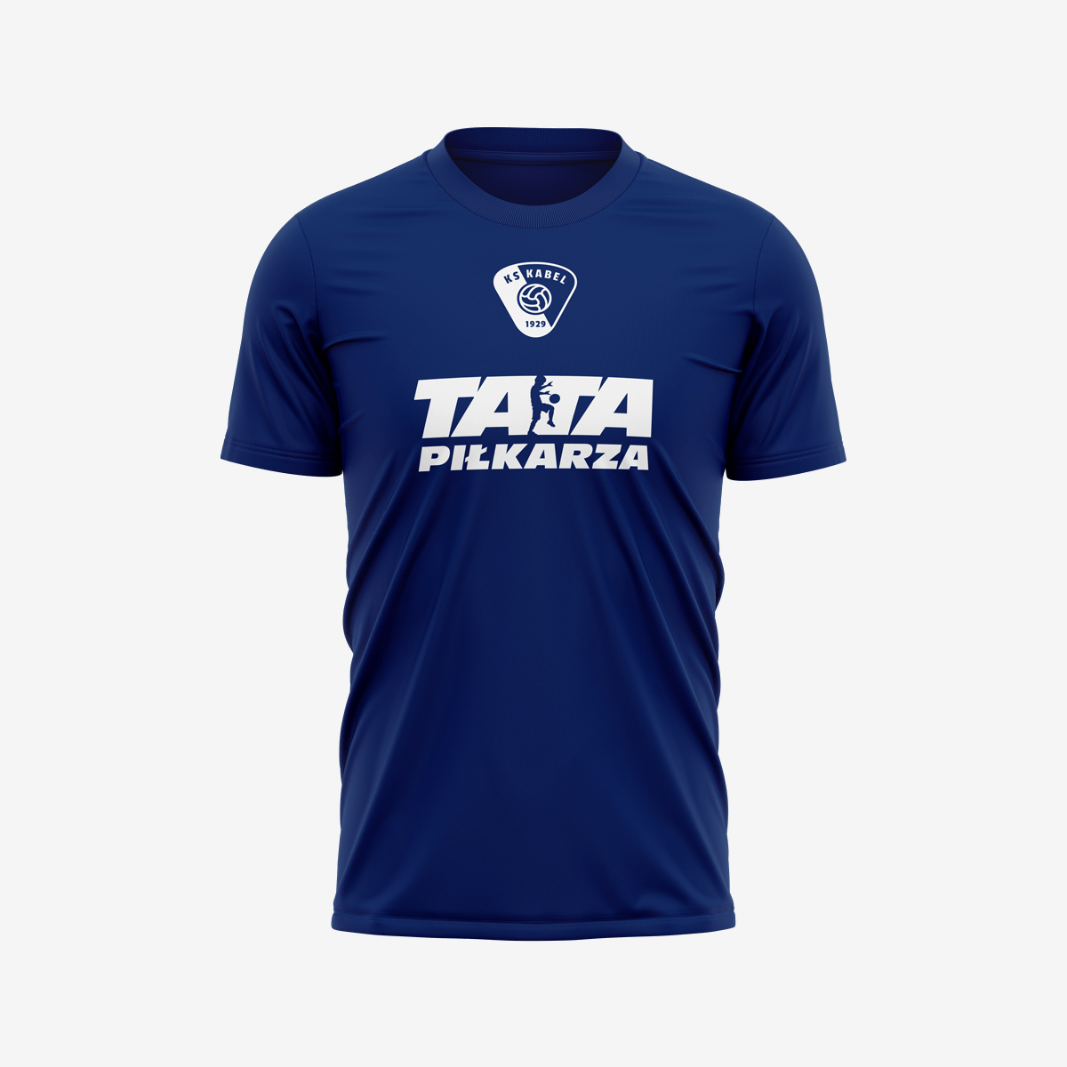 Granatowy t-shirt tata piłkarza