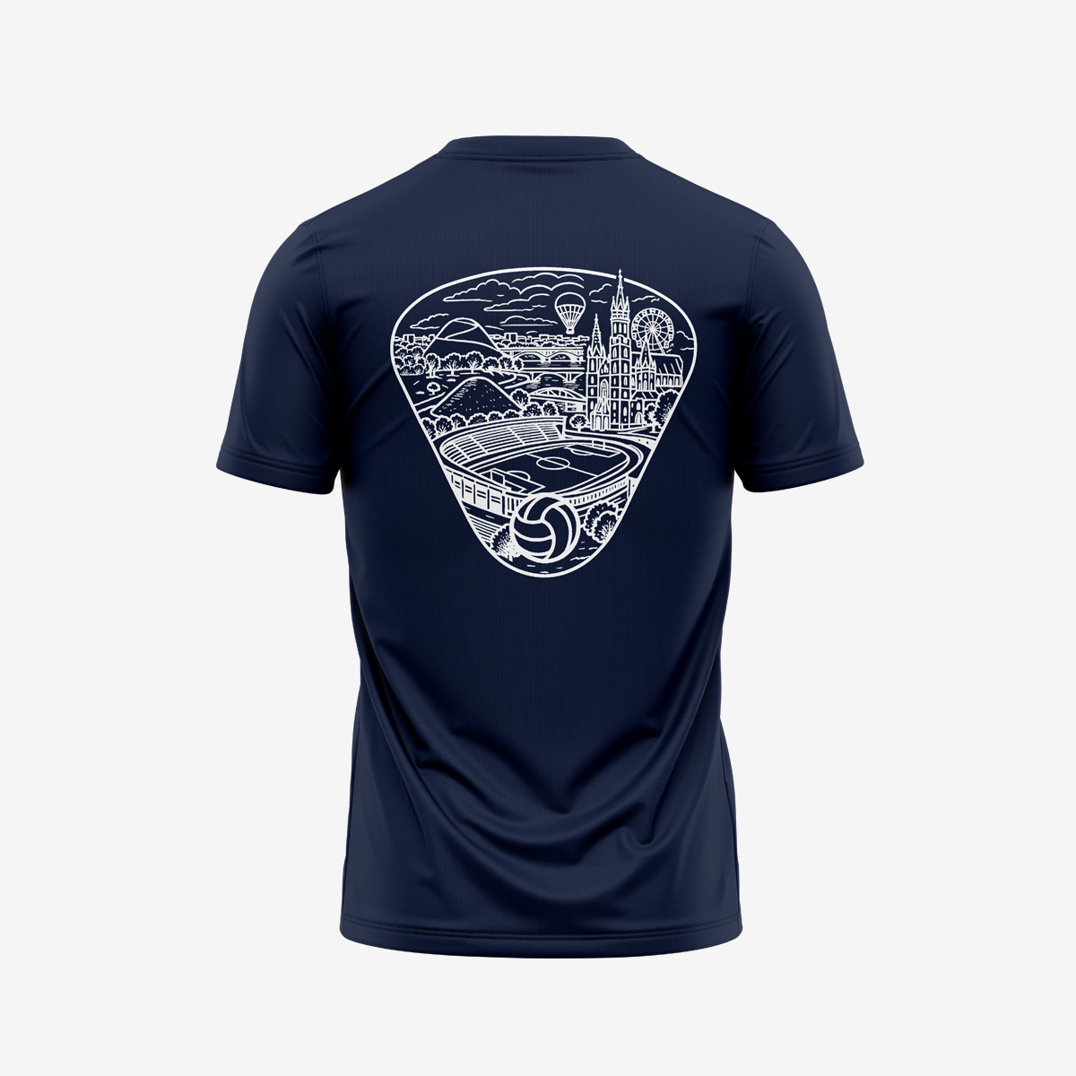 Granatowy t-shirt Stadion