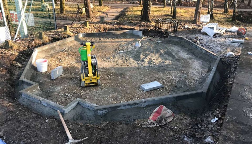 Prace budowlane na stadionie przy Parkowej